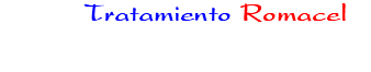 &nbsp;Tratamiento Romacel 