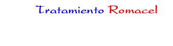 &nbsp;Tratamiento Romacel